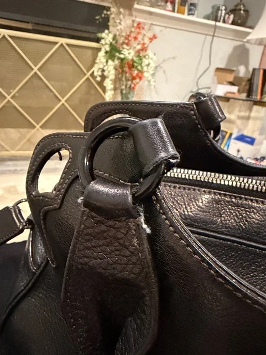 Cartier Marcello Dark Brown Leather Shoulder Bag with shoulder strap - Picture 13 of 15